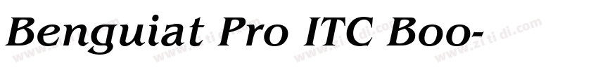 Benguiat Pro ITC Boo字体转换
